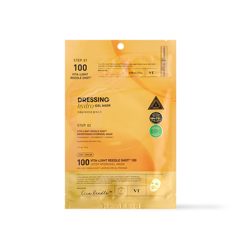 [VT Cosmetics] VITA-LIGHT Reedle Shot 100 2STEP Hydrogel Mask - 2type